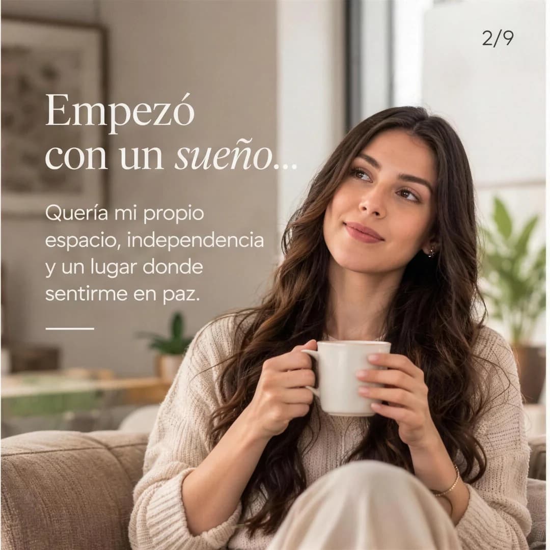 Empezó con un sueño… Quería mi propio espacio, independencia y un lugar donde sentirme en paz.