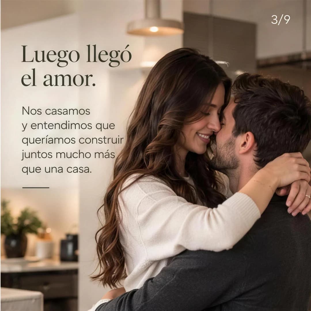 Luego llegó el amor. Nos casamos y entendimos que queríamos construir juntos mucho más que una casa.