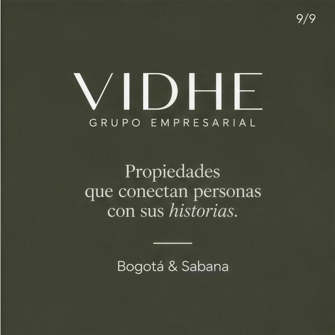 VIDHE Grupo Empresarial. Propiedades que conectan personas con sus historias. Bogotá y Sabana.